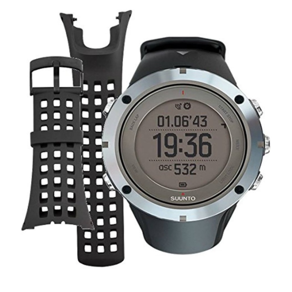 Suunto Ambit3 Peak GPS Watch (Sapphire with Spare Replacement Band Bundle)
